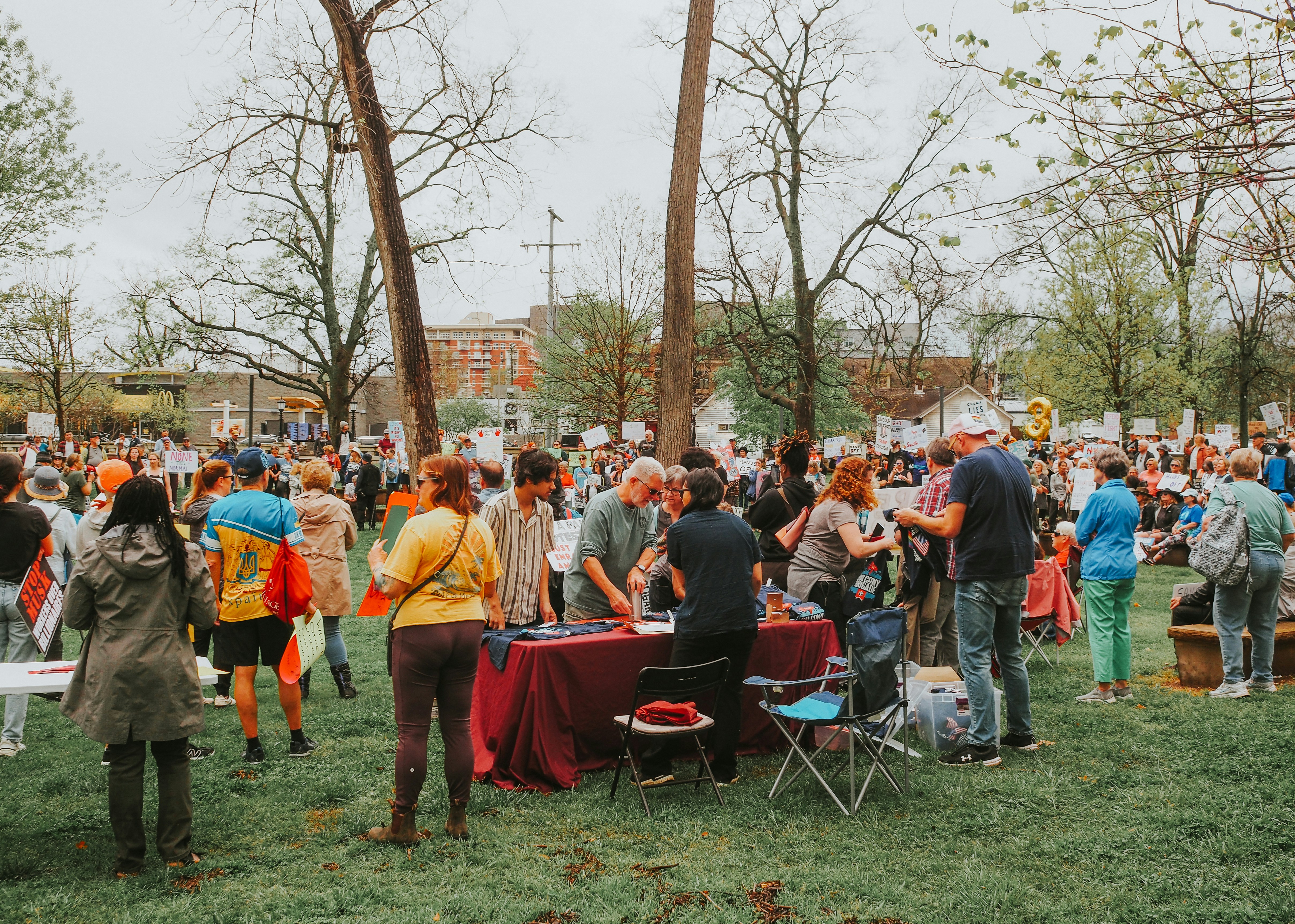 Community outreach event connecting with local residents