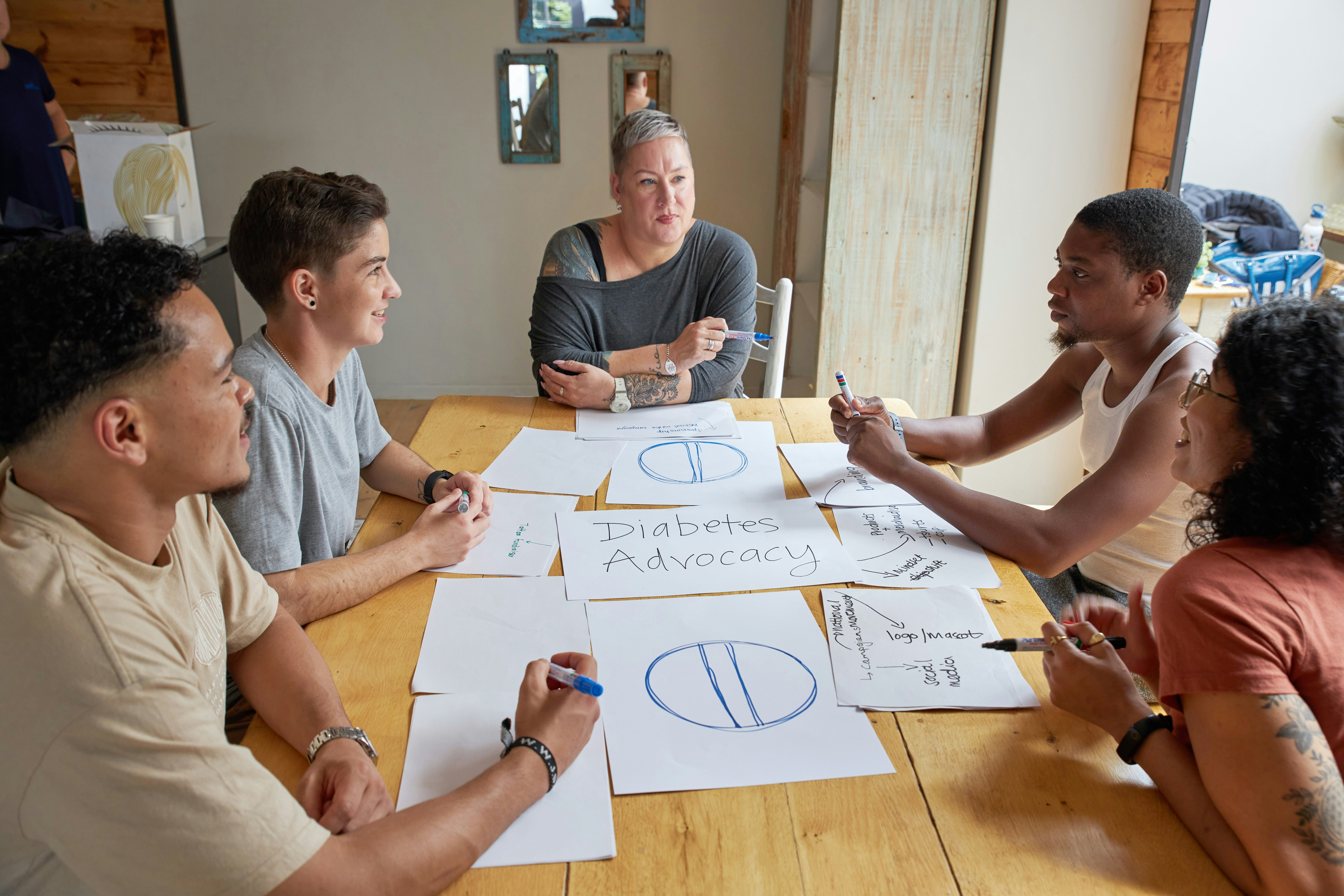 Nonprofit team developing community programs
